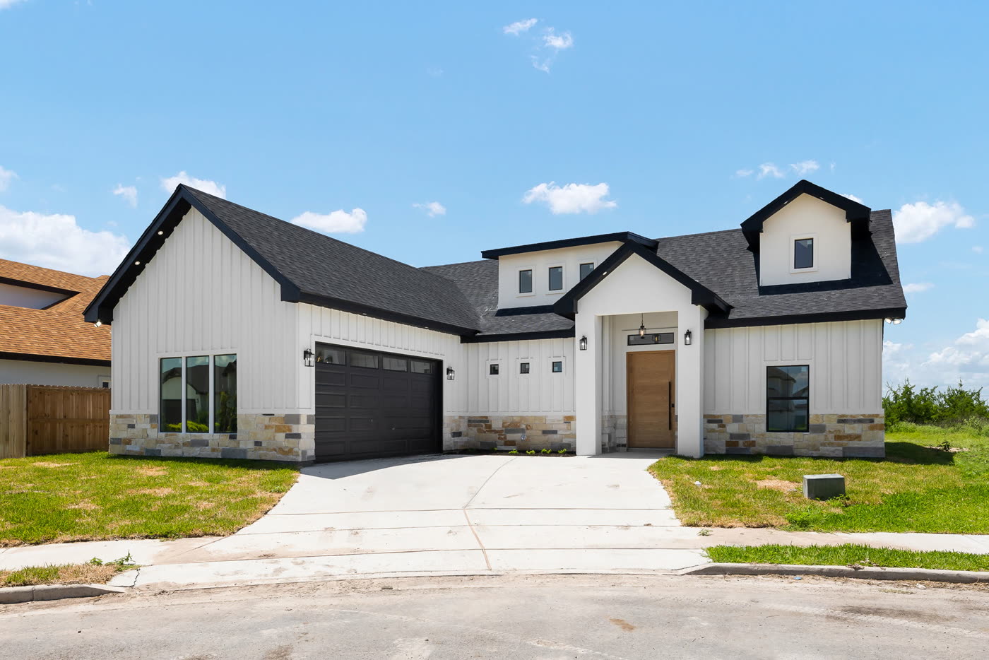 Completed Kratos Construction custom home &mdash; exterior view, Rio Grande Valley TX